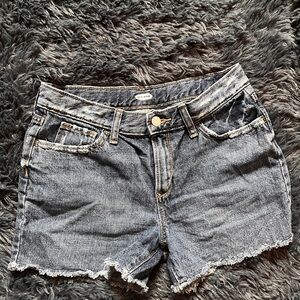 Old Navy Blue Jean Shorts High-Waisted Cut-Off